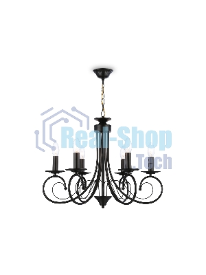 Светильник Ambrella light TR9612/6 BK черный E14/6 max 40W D560*650