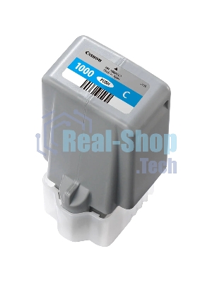 Картридж струйный Canon PFI-1000 C для IJ SFP PRO-1000 WFG. Голубой. 80 мл.