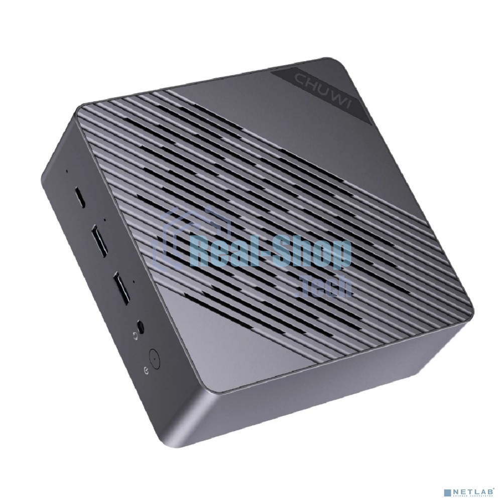 Компьютер Chuwi AuBox AMD Ryzen AI 9 365(2Ghz)/32768Mb/1024PCISSDGb/Int:AMD Radeon 880M/BT/WiFi/war 1y/0.74kg/Gold+Black/Win11Pro + Aluminum+plastic/RAM slot*2/bracket/USB2.0*1/USB3.2*2/USB3.0*1/Type-C*2/HDMI*1/DP*1/RJ45*2/WIFI6/BT5