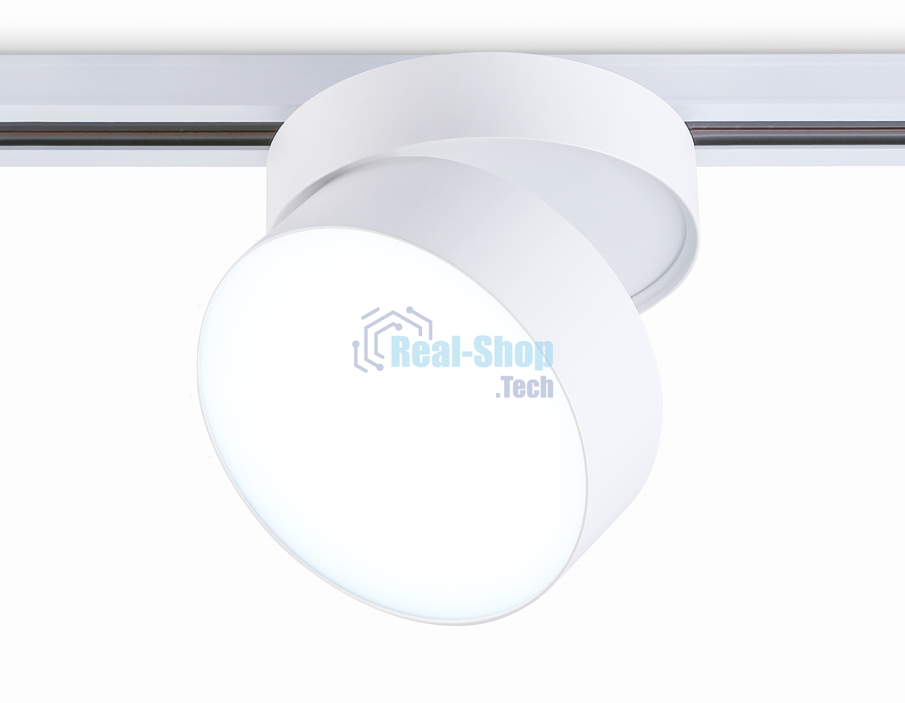 Трековый однофазный светодиодный светильник Ambrella light GL6875 WH белый LED 16W 4200K D115*90