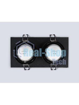 Встраиваемый точечный светильник Ambrella light TN102832/2 BK/BK черный/черный GU5.3/2 178*93*50