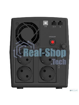 Источник бесперебойного питания CBR QTM-1500T-4F-LCUC Line Interactive 1500VA/900W 9Ah12V 4 x Shuko, HID-USB, RJ45/11