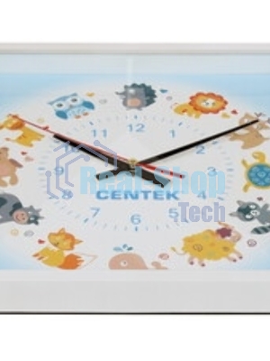 Часы настенные Centek СТ-7103 (щенок) 25х25 см, квадрат, шаговый ход, кварцевый механизм