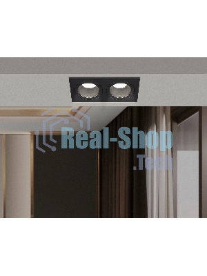 Встраиваемый точечный светильник Ambrella light TN102832/2 BK/BK черный/черный GU5.3/2 178*93*50