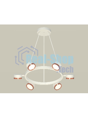 Светильник Ambrella light XB9191153/6 SWH/PPG белый песок/золото розовое полированное GX53 (C9191, N8126)