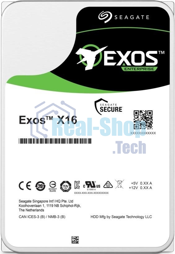 Жесткий диск Seagate 16Tb, ST16000NM002G, SAS Exos X16, 7200 rpm, 256Mb buffer