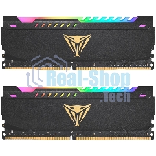 Оперативная память Patriot Viper Steel, DDR4, 64GB (2x32GB), 3200MHz, CL18, DIMM, с радиатором, RGB, черный