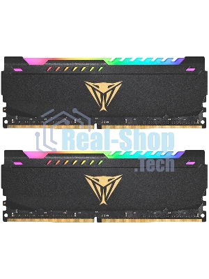 Оперативная память Patriot Viper Steel, DDR4, 64GB (2x32GB), 3200MHz, CL18, DIMM, с радиатором, RGB, черный