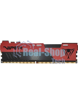 Оперативная память Patriot Viper Elite II, DDR4, 16GB (1x16 GB), 3200 MHz, CL18, DIMM, радиатор, красный, черный