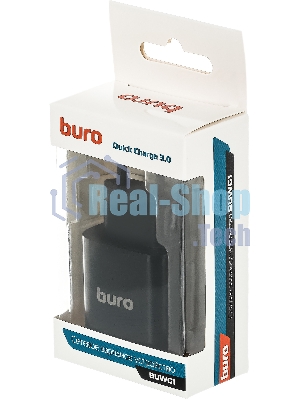 Сетевое зарядное устройство Buro BUWG1 3A QC черный
