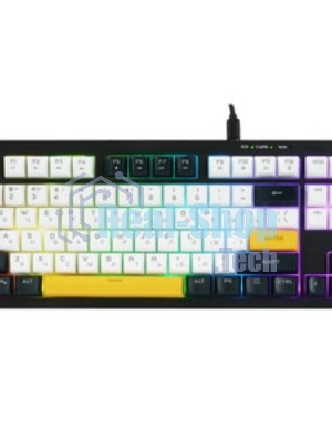 Клавиатура проводная Ritmix RKB-587BL синий-белый-оранжевый
