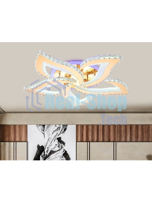 Потолочный светодиодный светильник Ambrella light FA1724/5 GD золото 3000K/4200K/6400K 113W 630*600*100 (ПДУ РАДИО 2.4G)