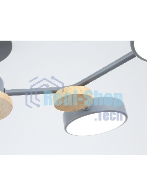 Светильник Ambrella light FL4859/4 GR/WD серый/дерево 60W 3000-6000K 700*400*120 (без ПДУ)