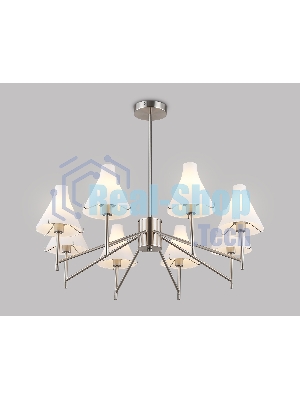 Люстра Ambrella light LH57125/8 SN/FR никель/белый матовый E14/8 max 40W D800*650