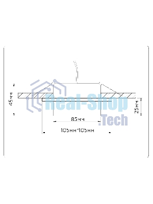 Светильник Ambrella light TN52421 WH/FR белый/белый матовый GX53 max 12W 105*105*45