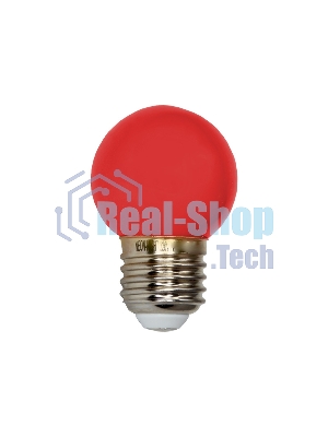 Лампа светодиодная Neon-night d-45 3 LED 1Вт шар E27 25лм 220В красный