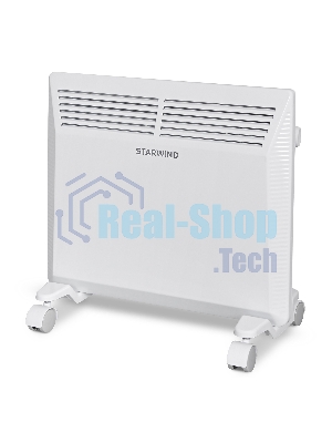 Конвектор электрический Starwind SHV5210, белый, 1000 Вт, 15 м2, термостат, 2 режима мощности