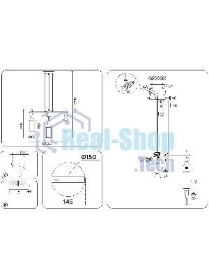 Люстра Ambrella light LH55276/5 BS/FR латунь/белый матовый E14*5 max 40W D520*1390