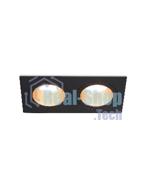 Встраиваемый точечный светильник Ambrella light TN102833/2 BK/GD черный/золото GU5.3/2 178*93*50