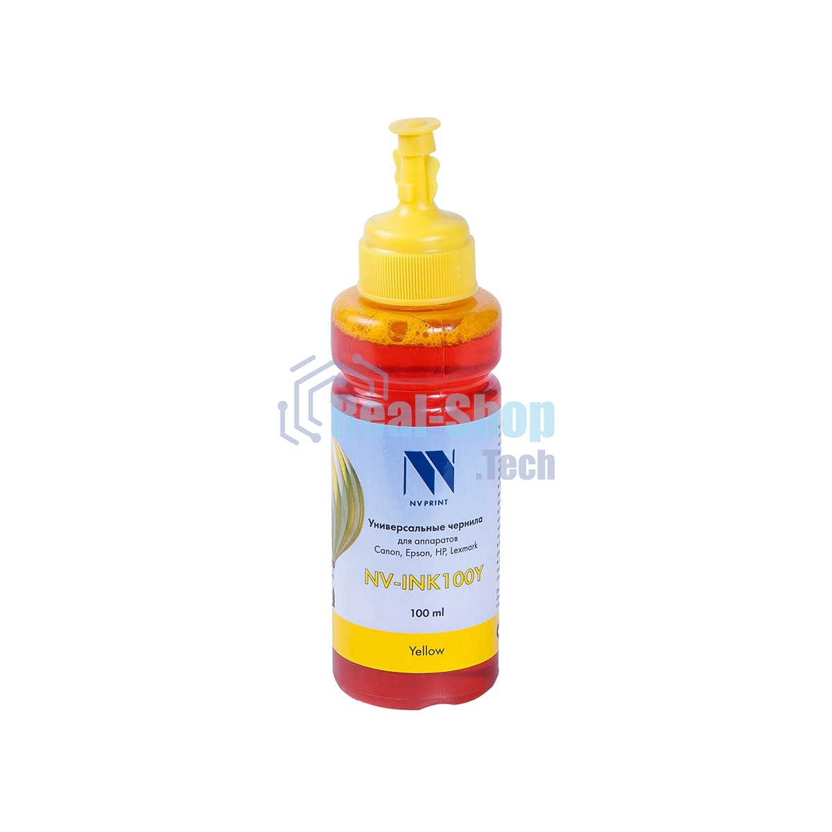Чернила совместимые NVPrint NV-INK100U Yellow универсальные на водной основе для аппартов Сanon/Epson/НР/Lexmark (100 ml) (Китай)