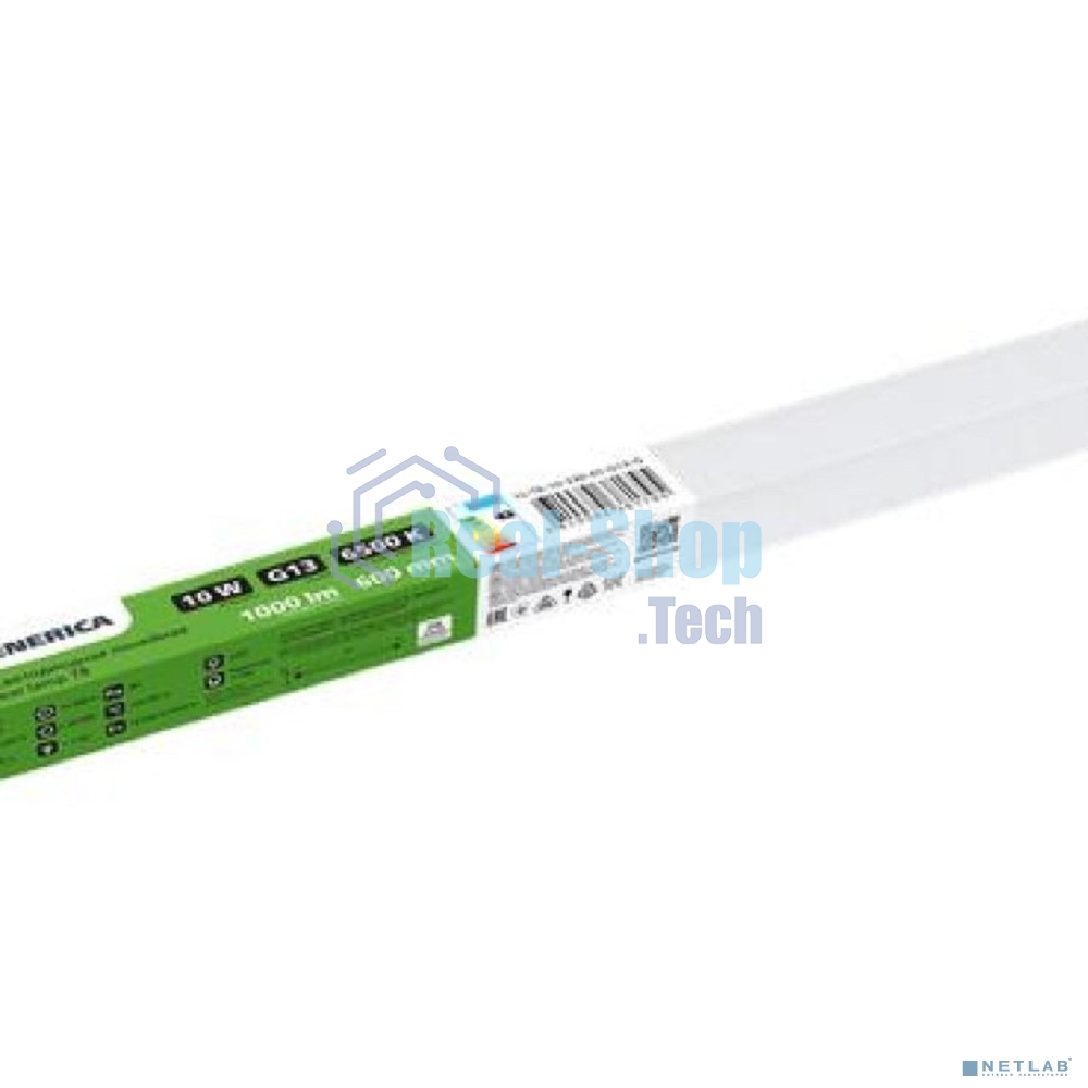 Лампа светодиодная GENERICA LL-T8-10-230-65-G13-G 10 Вт T8 линейная 600мм 6500К G13 230В