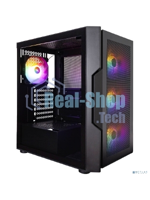 Компьютерный корпус 1STPLAYER TRILOBITE T7-P черный ATX 4x120мм LED fans T7-P-BK-4F1