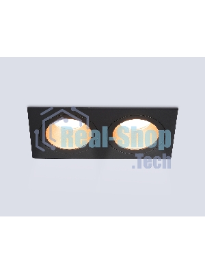Встраиваемый точечный светильник Ambrella light TN102833/2 BK/GD черный/золото GU5.3/2 178*93*50