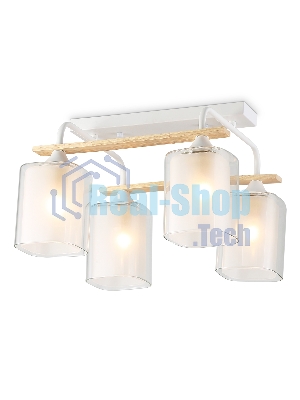 Светильник Ambrella light TR3033246/4 WH/WD белый/дерево E27/4 max 60W 340*340*245