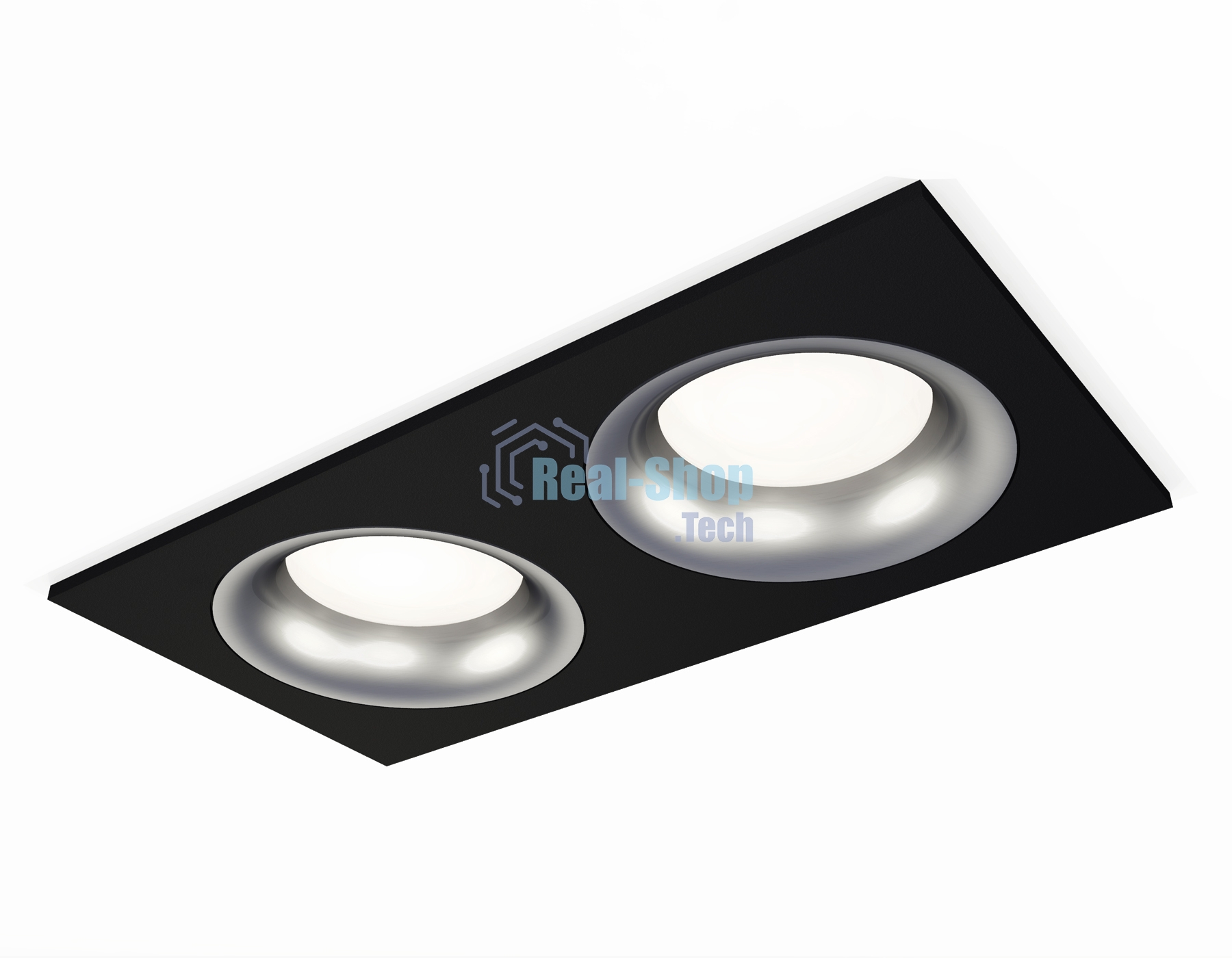 Комплект встраиваемого светильника Ambrella light XC7636004 SBK/MCH черный песок/хром матовый MR16 GU5.3 (C7636, N7013)