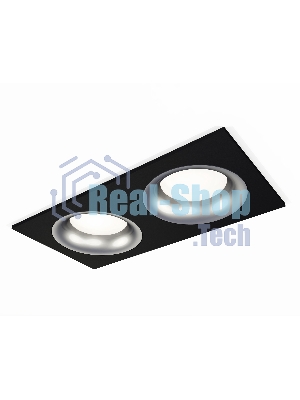 Комплект встраиваемого светильника Ambrella light XC7636004 SBK/MCH черный песок/хром матовый MR16 GU5.3 (C7636, N7013)