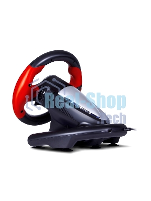 Руль SVEN GC-W300 (педали, вибро, лепестки, D-pad, 10 кл, резин. вставки, PC, цифр. и аналог.