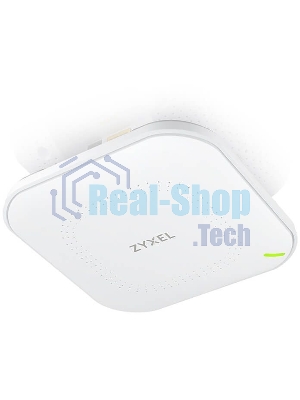 Гибридная точка доступа Zyxel NebulaFlex NWA90AX, WiFi 6, 802.11a/b/g/n/ac/ax (2,4 и 5 ГГц), MU-MIMO, антенны 2x2, до 575+1200 Мбит/с, 1xLAN GE, PoE, защита от 4G/5G, БП в комплекте