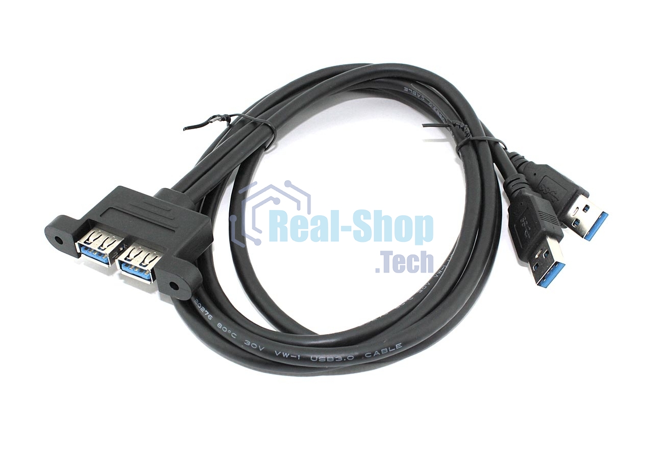 Кабель USB 2.0 для монтажа на корпус 1 м