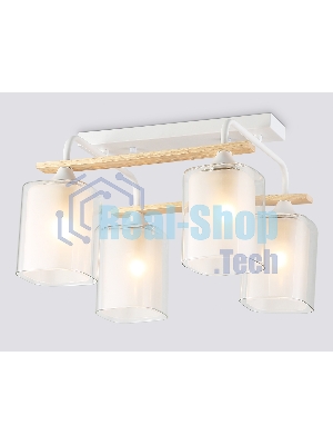 Светильник Ambrella light TR3033246/4 WH/WD белый/дерево E27/4 max 60W 340*340*245