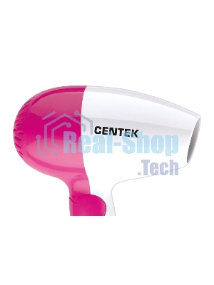 Фен Centek CT-2229 белый/розовый, 1200 Вт, компактный
