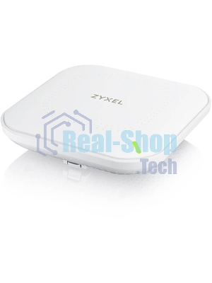 Гибридная точка доступа Zyxel NebulaFlex NWA90AX, WiFi 6, 802.11a/b/g/n/ac/ax (2,4 и 5 ГГц), MU-MIMO, антенны 2x2, до 575+1200 Мбит/с, 1xLAN GE, PoE, защита от 4G/5G, БП в комплекте