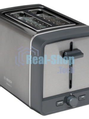 Тостер Bosch TAT5P425 нержавеющая сталь, 970 Вт, 2 слота