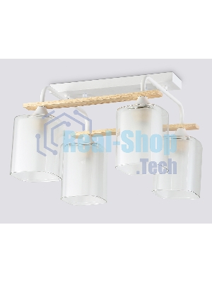 Светильник Ambrella light TR3033246/4 WH/WD белый/дерево E27/4 max 60W 340*340*245