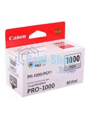Картридж струйный Canon PFI-1000 PGY для IJ SFP PRO-1000 WFG. Фото серый. 80 мл.