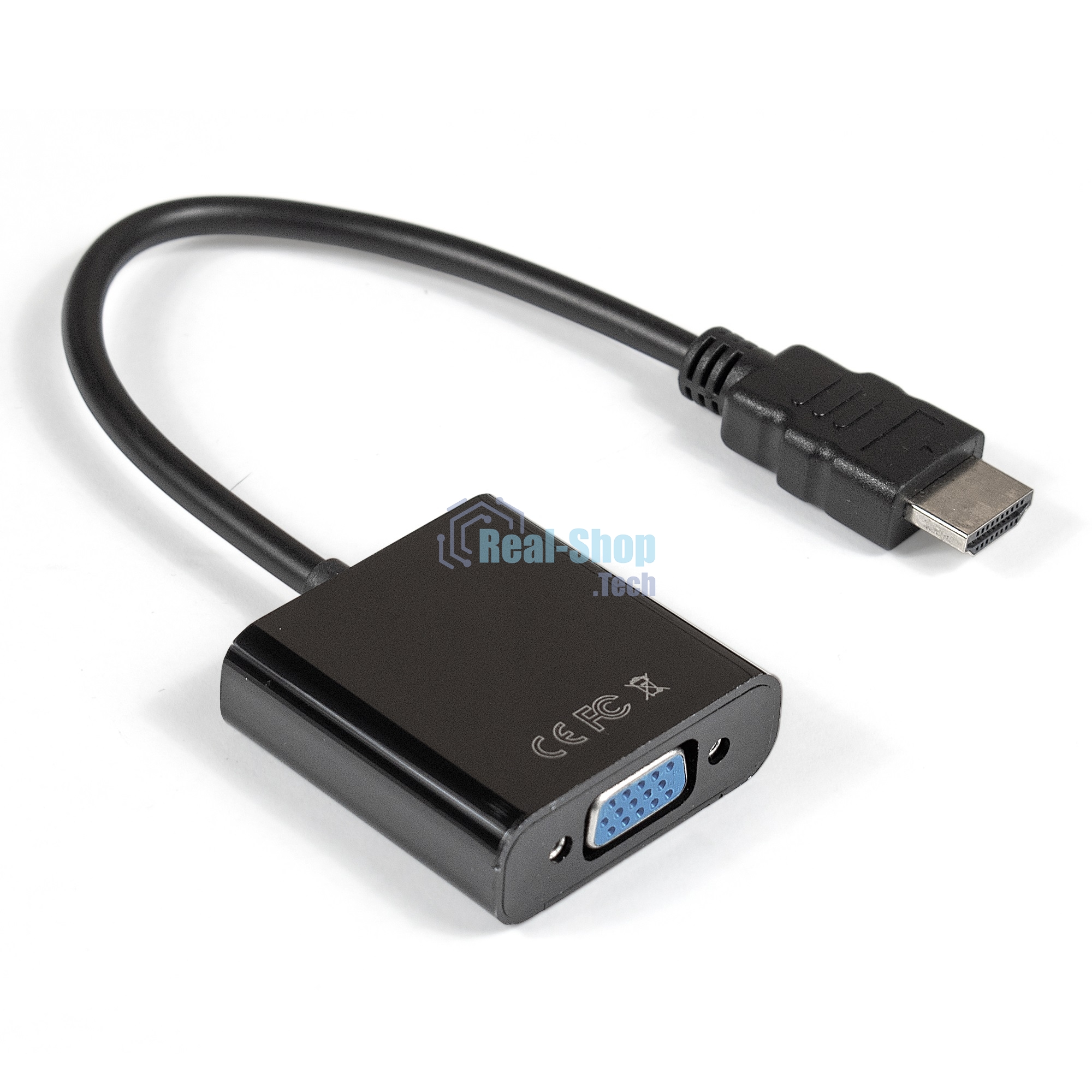Кабель-переходник ExeGate EX284926RUS HDMI-VGA ExeGate EX-HDMIM-VGAF-0.15 (19M/15F, 0,15м)