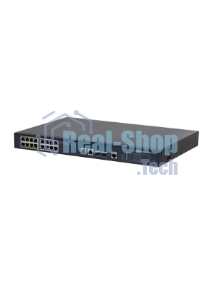 Коммутатор Dahua DH-LR2218-16ET-240, 16×100 Мбит/с + 2×1 Гбит/с, управляемый