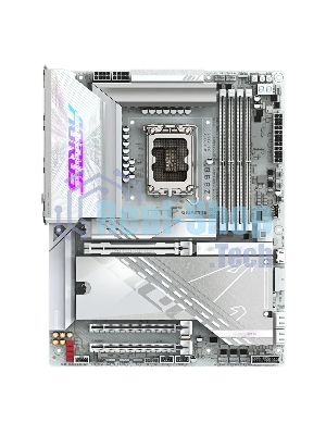 Материнская плата Gigabyte Z890 AORUS PRO ICE, LGA 1851, Intel Z890, 4xDDR5, 4xSATA, 5xM.2, 1xPCIe 5.0 x16, 1xPCIe 4.0 x4, 1xPCIe 4.0 x1, 2xUSB-C (Thunderbolt 4), 1x 5Gb LAN, 4xUSB-A 3.2 Gen 1, 2xUSB-A 3.2 Gen 2, 4xUSB-A 2.0, 2x3.5 мм, 7.1, ATX