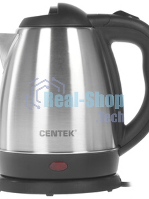 Электрочайник Centek CT-0036 серебристый, 1.2 л, 2000 Вт, скрытый нагревательный элемент