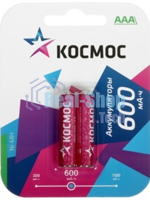 Аккумулятор Космос R03 Ni-MH 600 мАч
