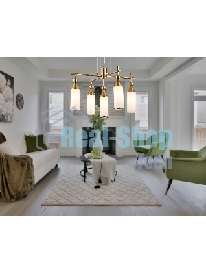 Люстра Ambrella light LH55276/5 BS/FR латунь/белый матовый E14*5 max 40W D520*1390
