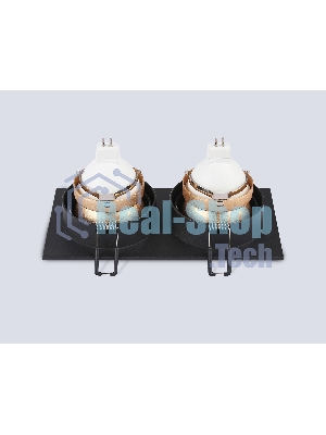 Встраиваемый точечный светильник Ambrella light TN102833/2 BK/GD черный/золото GU5.3/2 178*93*50