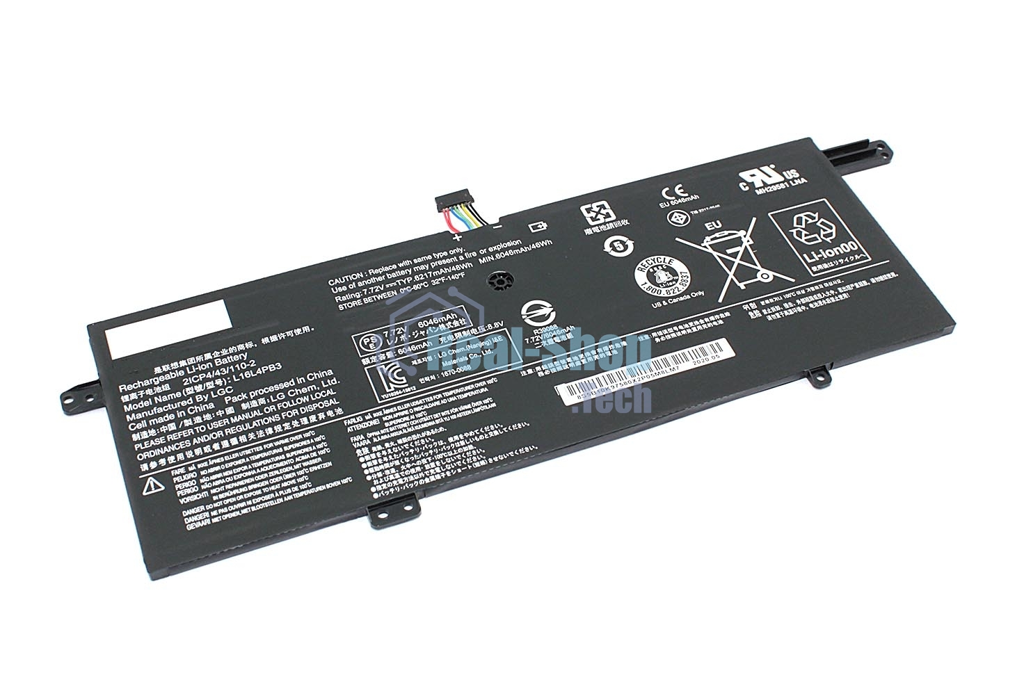 Аккумуляторная батарея для ноутбука Lenovo Ideapad 720S-13ARR 7.72V 6217mAh Orig