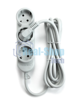 Удлинитель PC 3 м, 4 р, без выкл., 16А черный PC-2B-3M