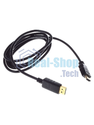 Кабель аудио-видео Buro HDMI (m)/DisplayPort (m) 1.8м. феррит.кольца позолоченные контакты черный