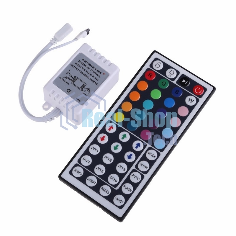 Мини контроллер LED ИК(IR) 72 W/144 W, 44 кнопки, 12 V/24 V